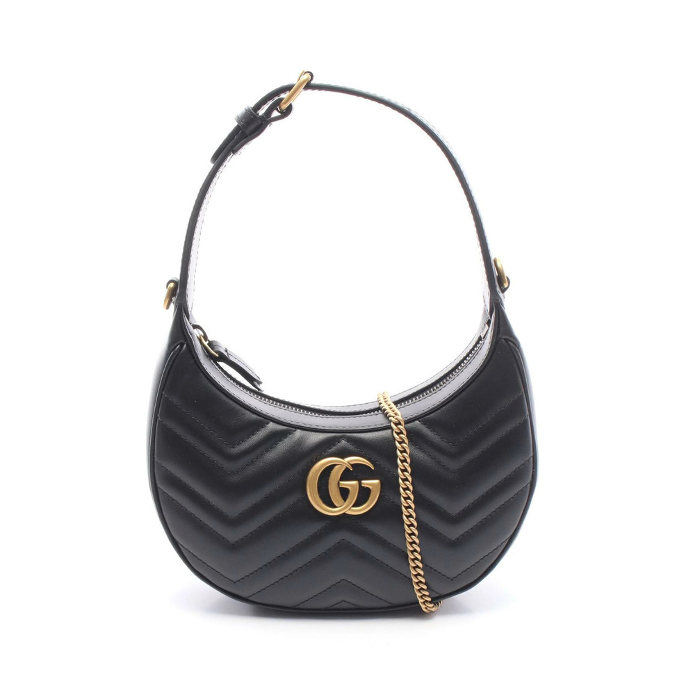 Gucci GG Marmont Handbag Leather Black